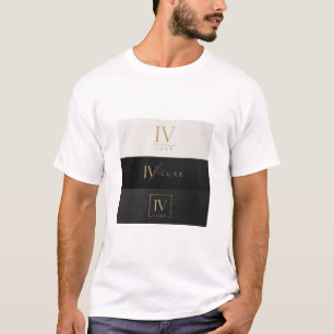 T-shirt T Shirt Logo IV LUXE Noir Et Or Luxe Minimaliste