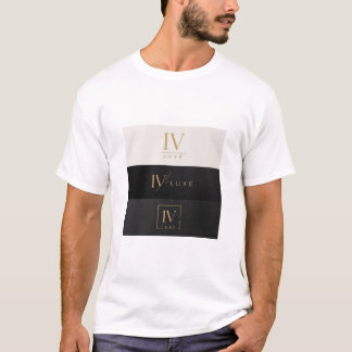 T-shirt T Shirt Logo IV LUXE Noir Et Or Luxe Minimaliste