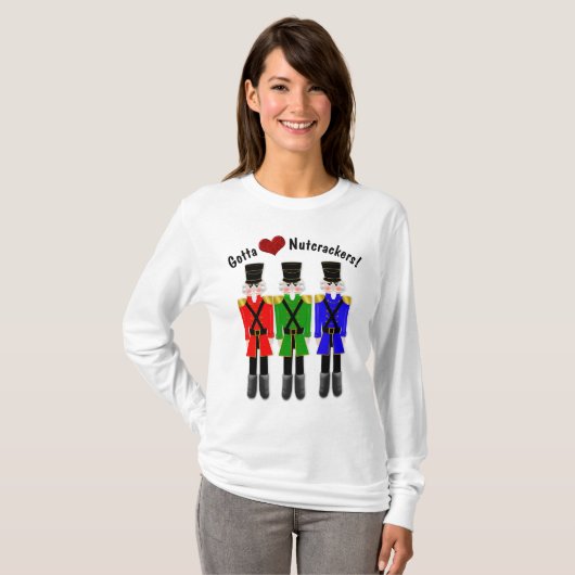 T-shirt T-Shirt, Longue Manche, Casse-Noix Amoureuse, (Devant entier)