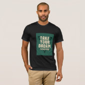 T-shirt "T-shirt motivational vert foncé" (Devant entier)
