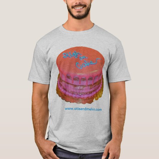 T-shirt T-shirt, Otis et Melvin, "High on Cake" (Devant)