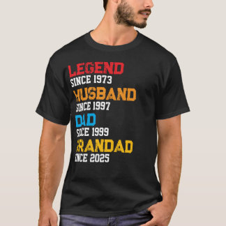 T-shirt T Shirt Papa Légende Mari Grand-père Année personn