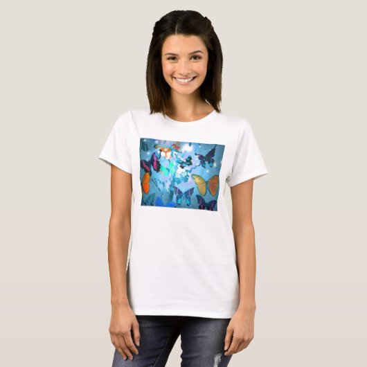 T-shirt T-shirt, papillon paradis (Devant entier)