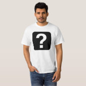 T-shirt T-shirt, point d'interrogation en Carré (Devant entier)