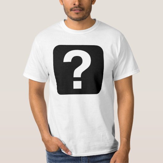 T-shirt T-shirt, point d'interrogation en Carré (Devant)