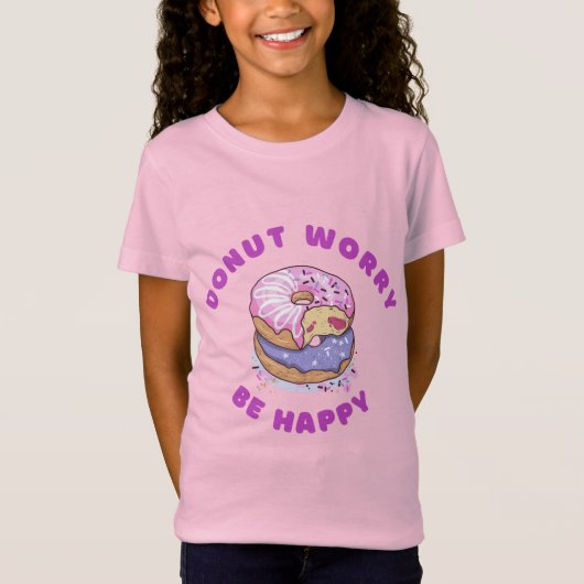 T-shirt T-shirt pour filles Sois heureux (Devant)