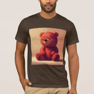 T-shirt “T-shirt pour hommes avec un ours en peluche rouge