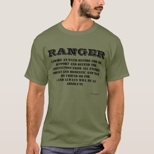 T-shirt T-shirt RANGER Oath GreenT-Shirt (Devant)