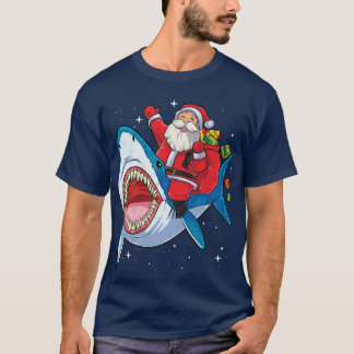 T-shirt T Shirt Santa à Cheval Cadeaux de Noël Galaxie Esp