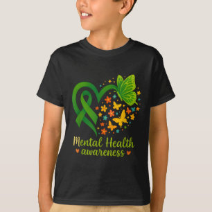 T-shirt T Shirt Santé Mentale, Ruban de Santé Mentale Mign