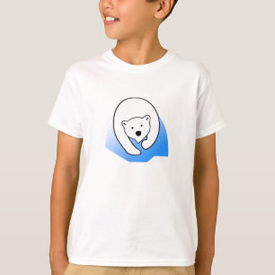 T-shirt T-shirt/tee - shirt/chemise d'ours blanc d'enfants