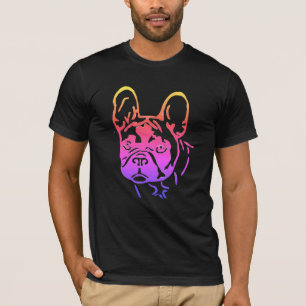 T-shirt T Shirt tête de bouledogue français French Bulldog