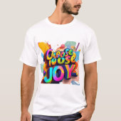 T-shirt "T-shirt typographie dynamique - Choisissez Joy Fu (Devant)