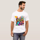 T-shirt "T-shirt typographie dynamique - Choisissez Joy Fu (Devant entier)