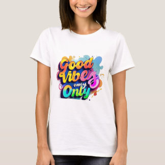 T-shirt "T-shirt typographie vibrante - Good Vibes uniquem
