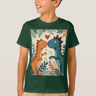 T-shirt T-Shirt, un dinosaure amoureux