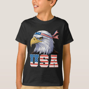 T-shirt T Shirt Usa Drapeau Américain Hommes Femmes Enfant