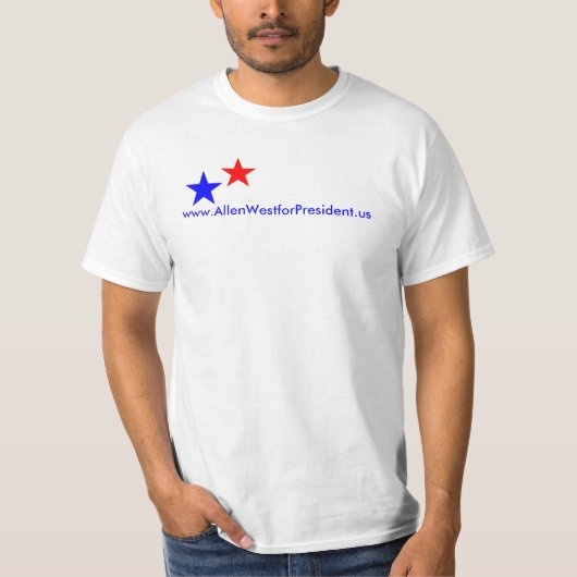 T-shirt T-shirt, www.AllenWestforPresident.us (Devant)
