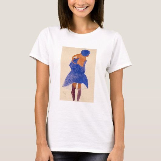 T-shirt T-shirts: EGON SCHIELE : FILLE STANDING : 1908 (Devant)