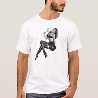 T-shirt T_Shirts Noir Blanc Pin up Filles (10)