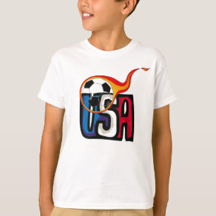 T-shirt T-Shrit du garçon du football des Etats-Unis