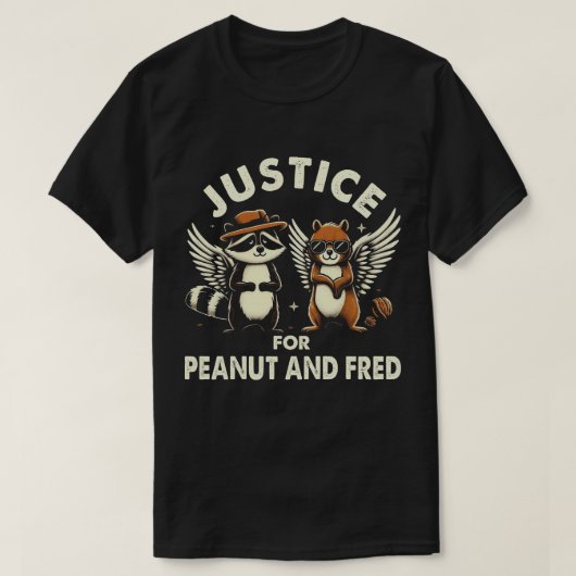 T-shirt TA41-Justice pour le raton laveur d'arachides et d (Design devant)