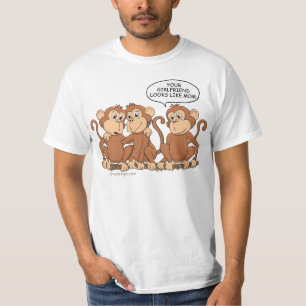 T-shirt Ta copine a l'air de maman des singes fous