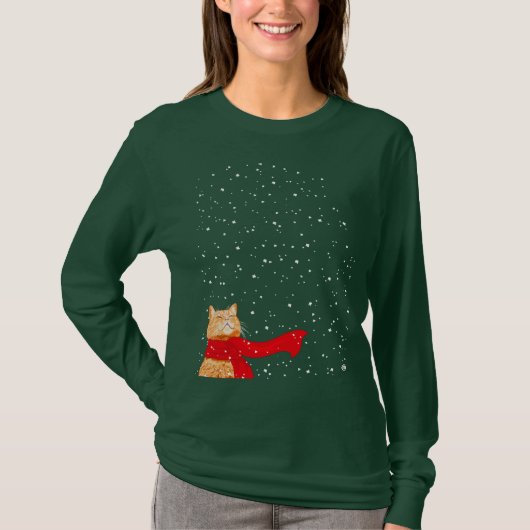 T-shirt Tabby aime la neige (Devant)