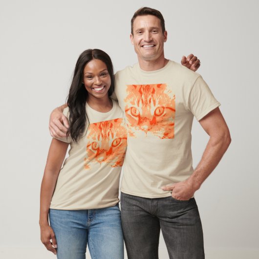 T-shirt Tabby Art Pop Tabby Orange (Unisexe)