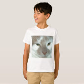T-shirt Tabby blanc et orange (Devant entier)