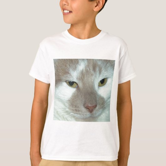 T-shirt Tabby blanc et orange (Devant)