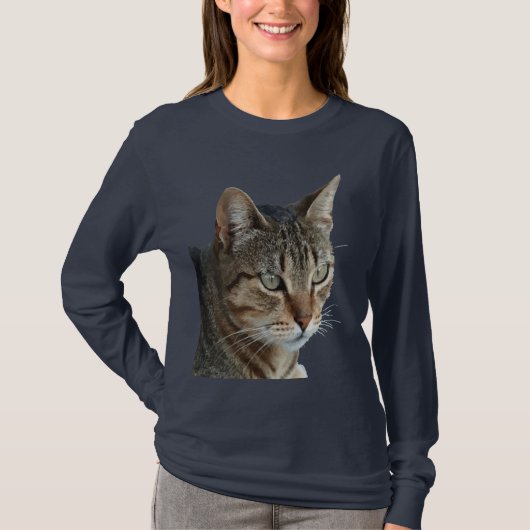T-shirt Tabby Cat Étonnant Fermer Portrait Vector (Devant)