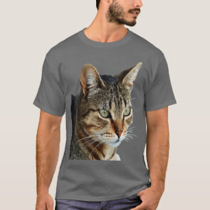 T-shirt Tabby Cat Étonnant Fermer Portrait Vector
