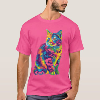 T-shirt Tabby Cat Orange Cat Popart drôle