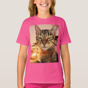 T-shirt "Tabby Cat Selfie Aventure dans la savane africain