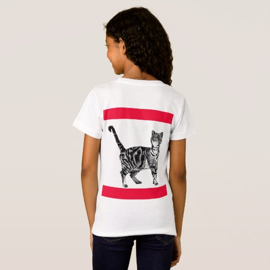 T-Shirt Tabby Chat Joyeux Noël Catsmus Rouge Funny Chats (Dos entier)