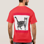 T-shirt Tabby Chat Joyeux Noël Catsmus Rouge Funny Chats (Dos)