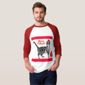 T-shirt Tabby Chat Joyeux Noël Catsmus Rouge Funny Chats T (Devant entier)