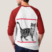 T-shirt Tabby Chat Joyeux Noël Catsmus Rouge Funny Chats T (Dos)