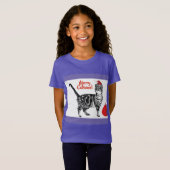 T-Shirt Tabby Chat Joyeux Noël Catsmus Rouge Funny Chats T (Devant entier)