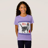 T-Shirt Tabby Chat Joyeux Noël Catsmus Rouge Funny Chats T (Devant entier)