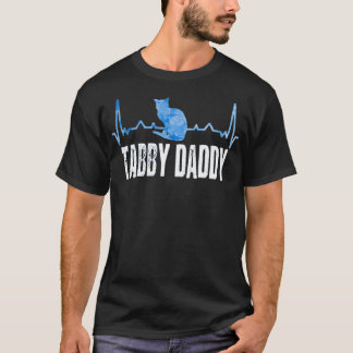 T-shirt Tabby Daddy Tee Cat Daddy Papa Fête des pères Ongl