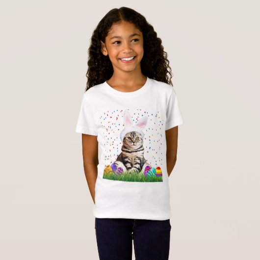T-Shirt Tabby de Pâques (Devant entier)