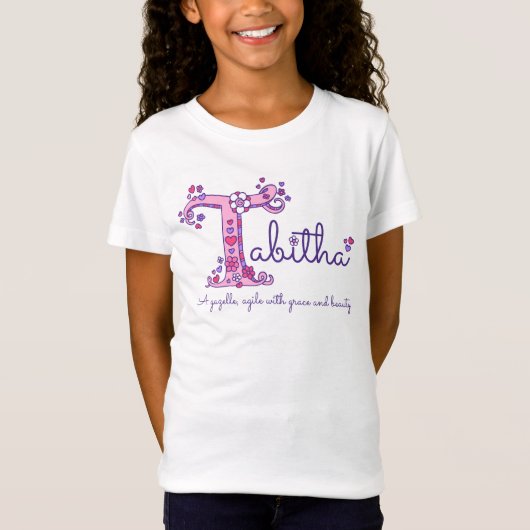 T-Shirt Tabitha girls name & Signification T monogramme sh (Devant)