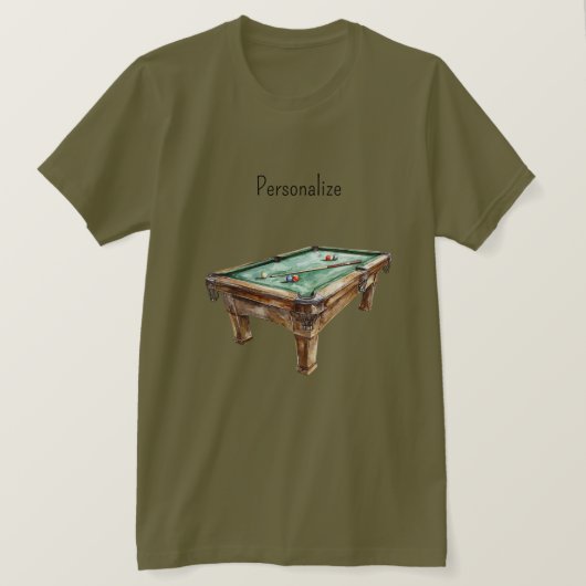 T-shirt Table de billard (Design devant)