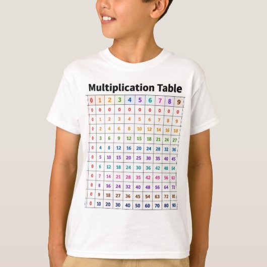 T-shirt Table de multiplication (Devant)