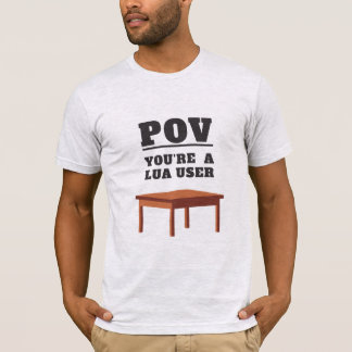 T-shirt Table Lua