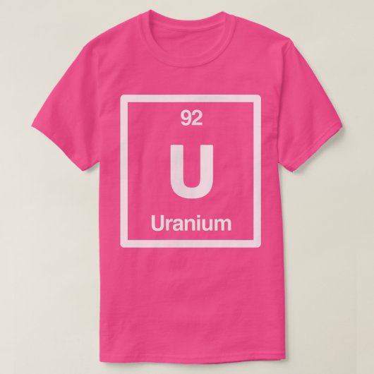 T-shirt Table périodique des éléments de l'uranium - U - S (Design devant)
