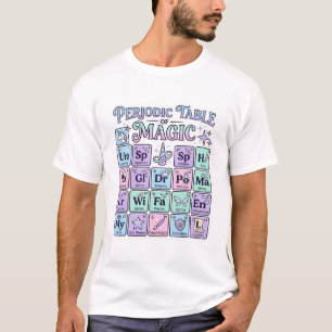 T-shirt Table périodique licorne de magie Graphisme Mer
