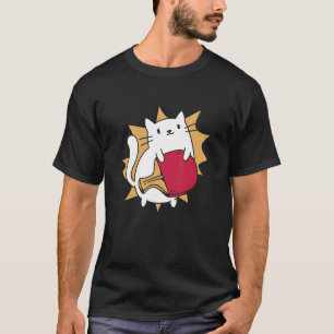 T-shirt Table Tennis Cat Sport Jeux Ping Pong Paddle